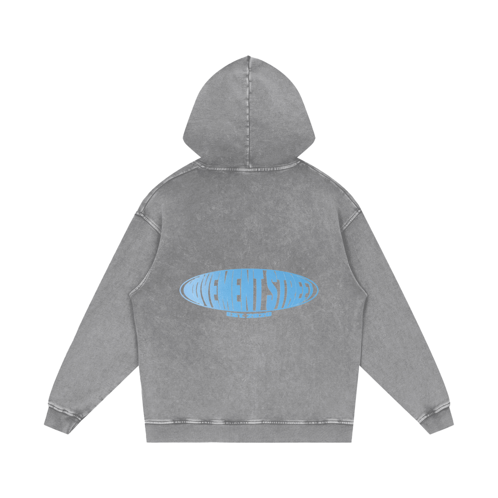 Snow Washed Loose Cotton Hoodie
