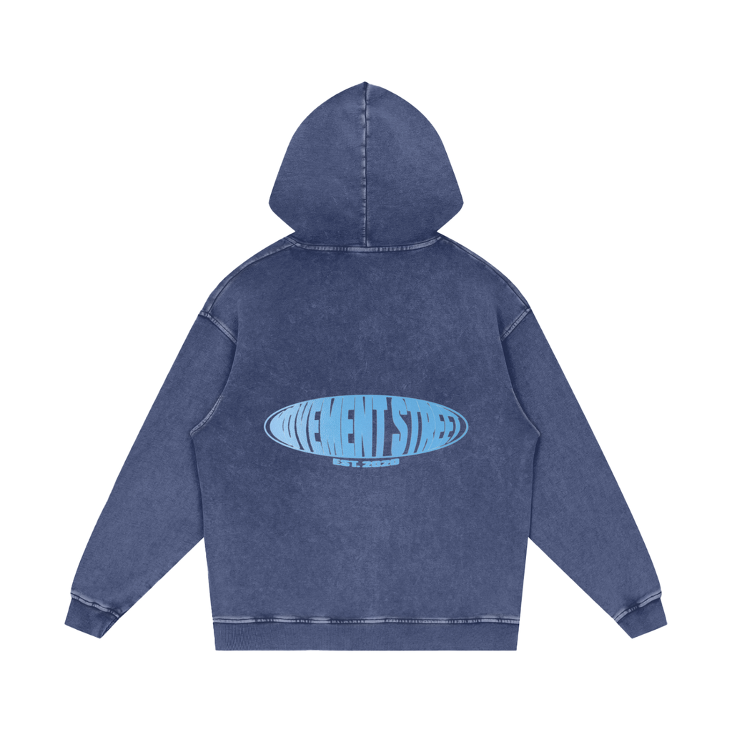 Snow Washed Loose Cotton Hoodie